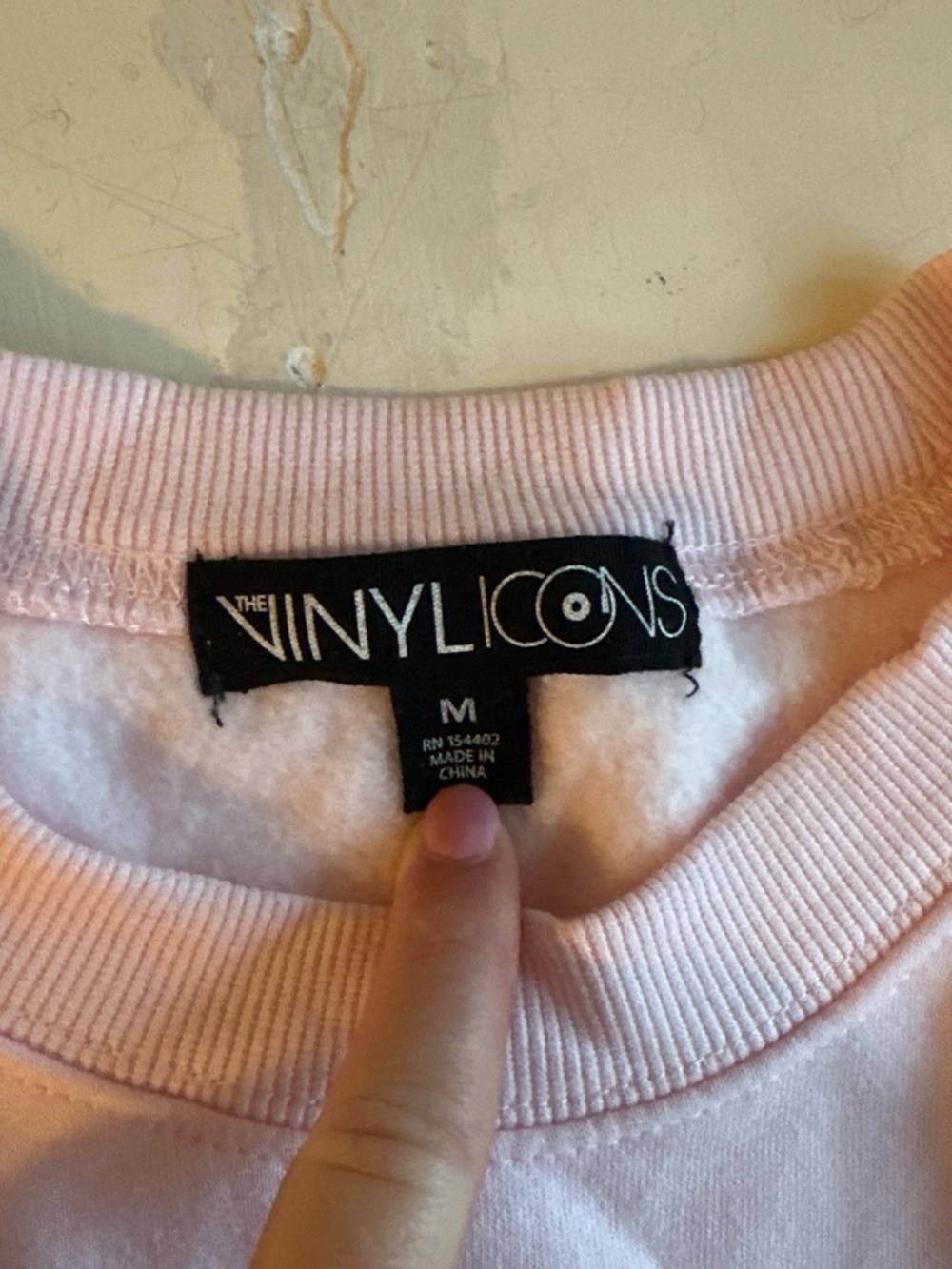 The Vinyl Icons Light Pink Crewneck Sweatshirt - M